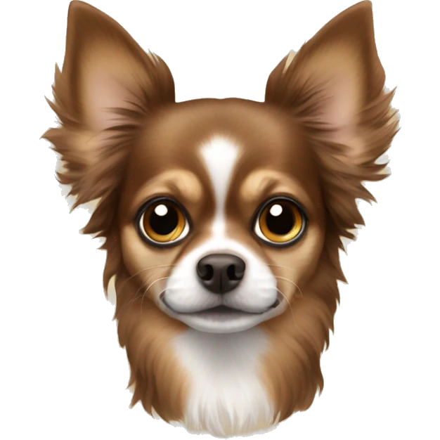Brown long hair Chihuahua emoji
