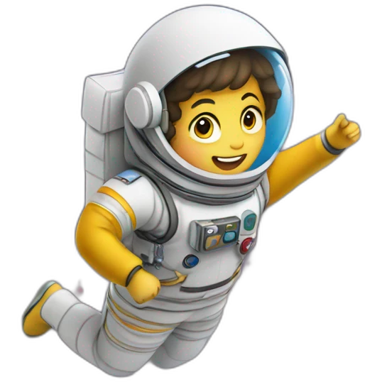 student-floating-in-space-with-galaxy emoji