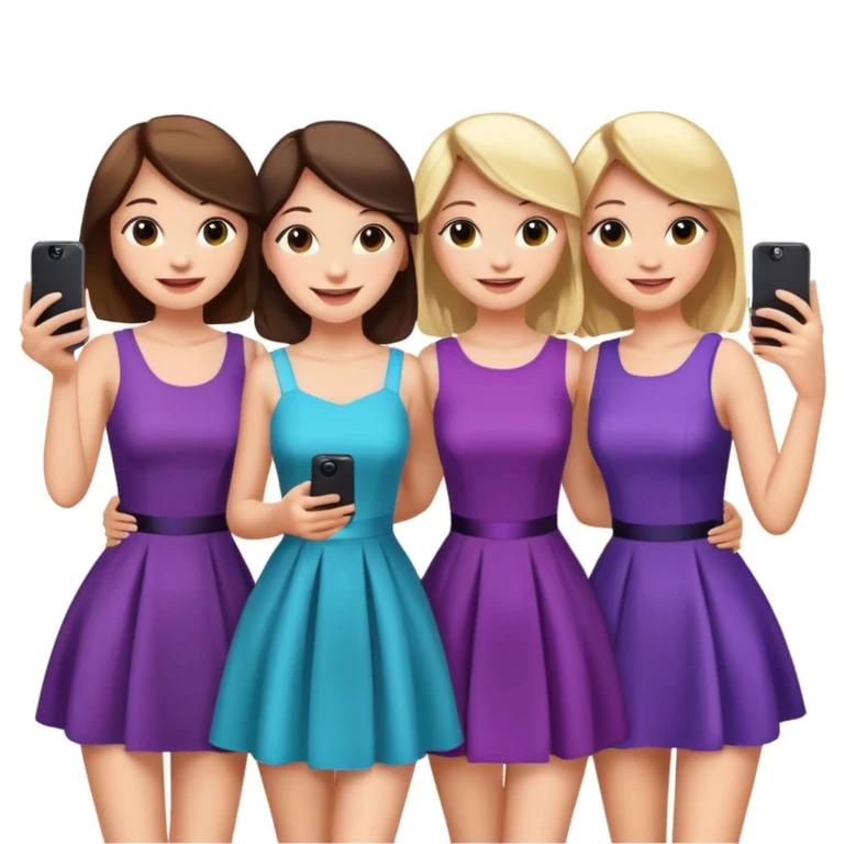 girls taking photo in club background emoji