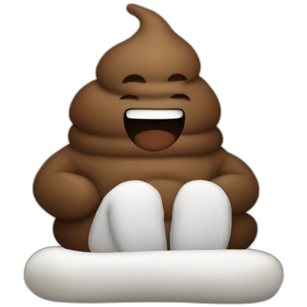 poop human sitting emoji