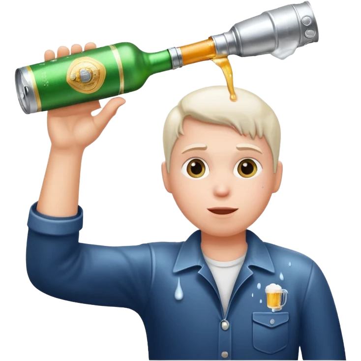 shotgunning a beer emoji