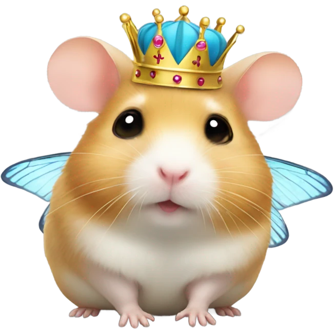 Hamster with butterfly wings and a crown  emoji