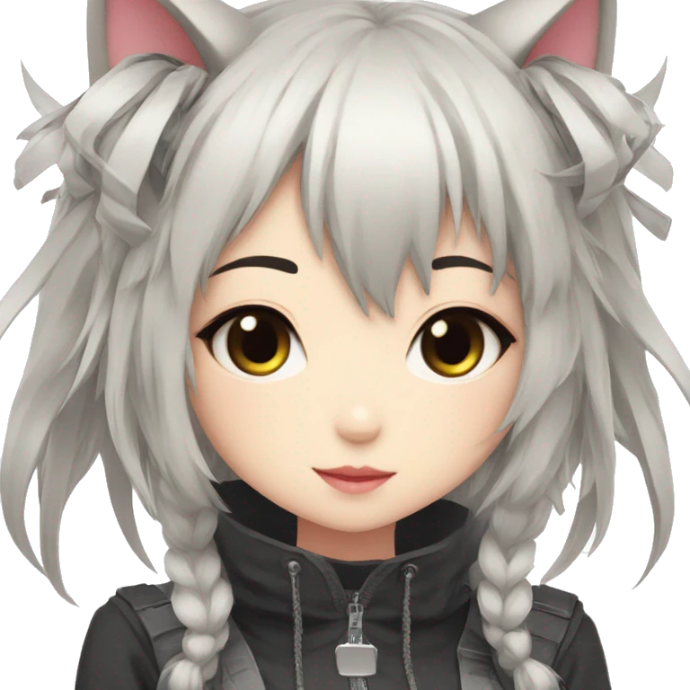 Edgy Kawaii Cute Cool Beautiful Elegant Pretty Anime Catgirl emoji