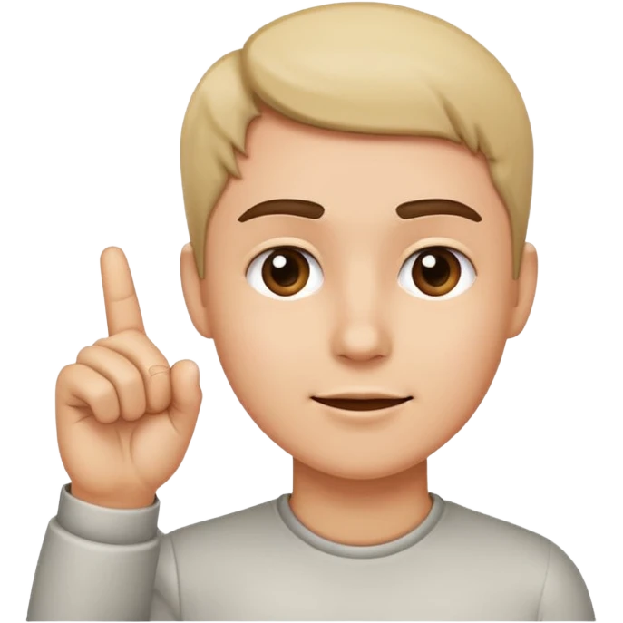 Палец указывает на щеку  emoji