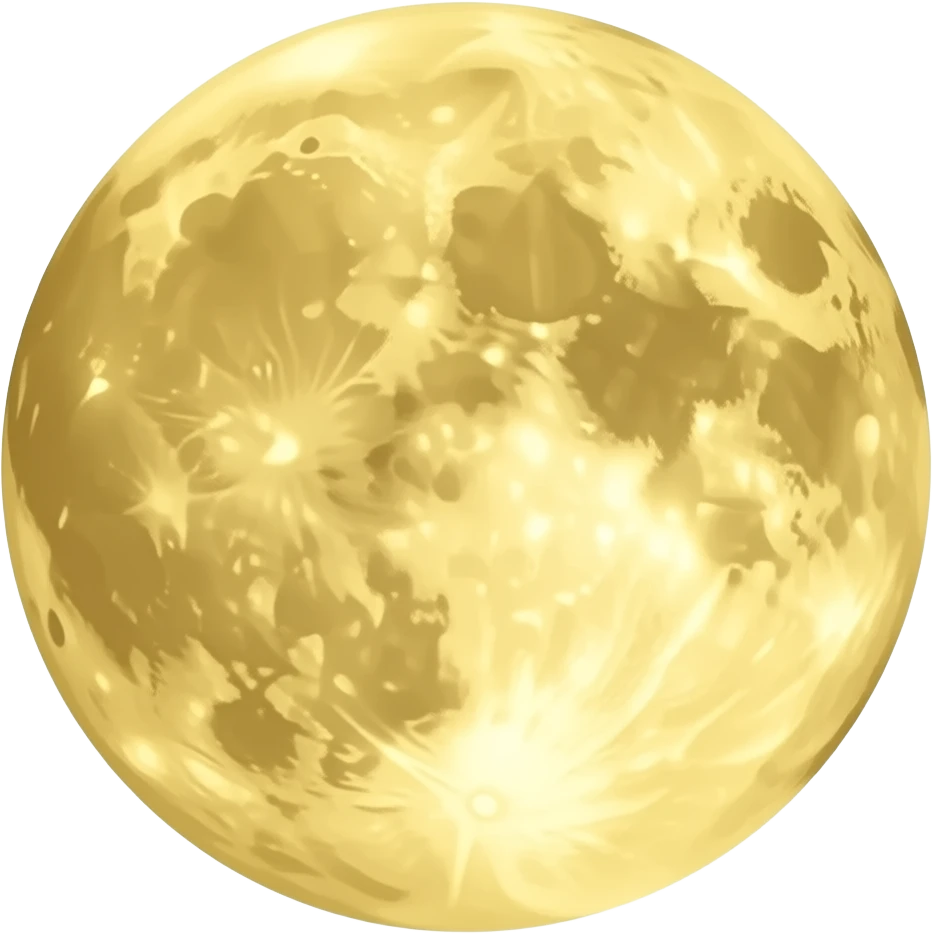 a detailed golden waxing crescent moon emoji