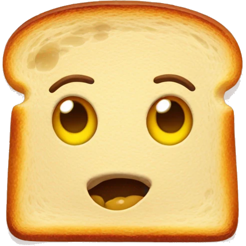 toast with jelly face emoji