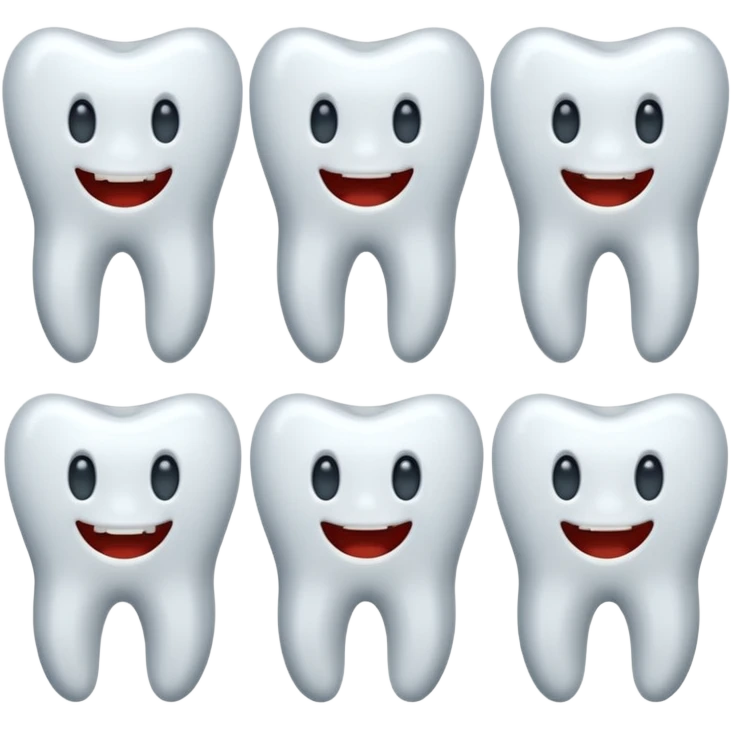 Teeth with clip emoji