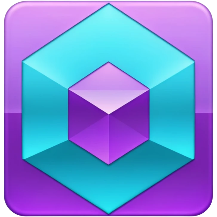 
purple and cian symbol correct emoji