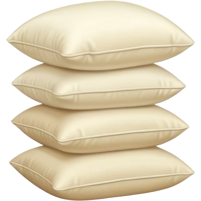 Stack of Cream colored small pillows emoji