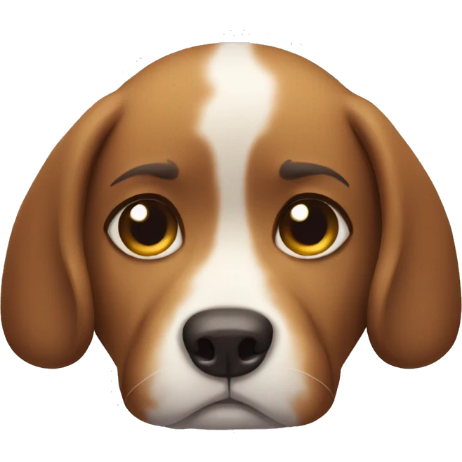Tired dog emoji