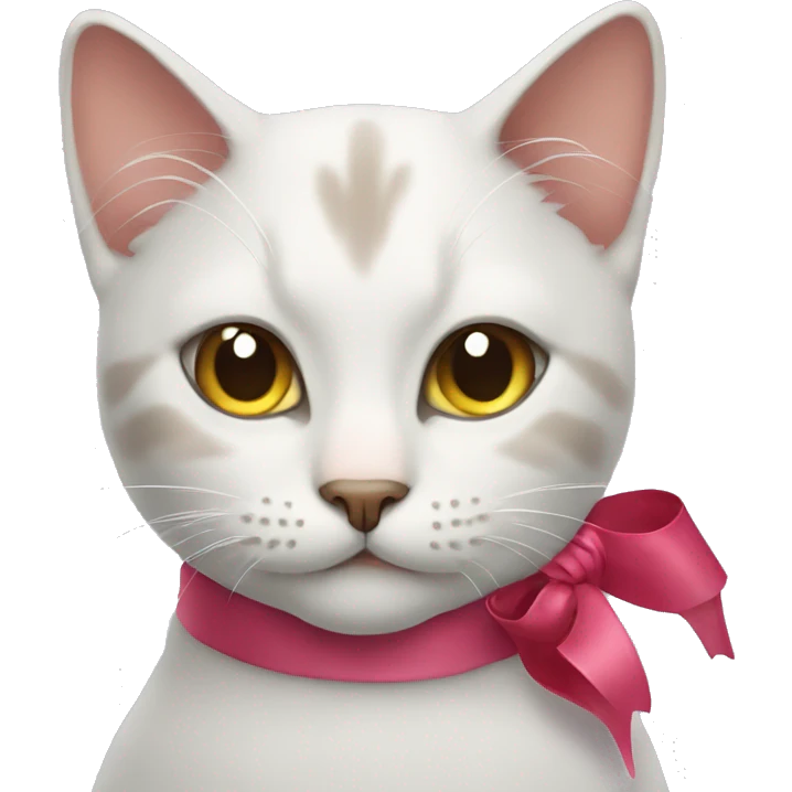 Cat with a ribbon emoji
