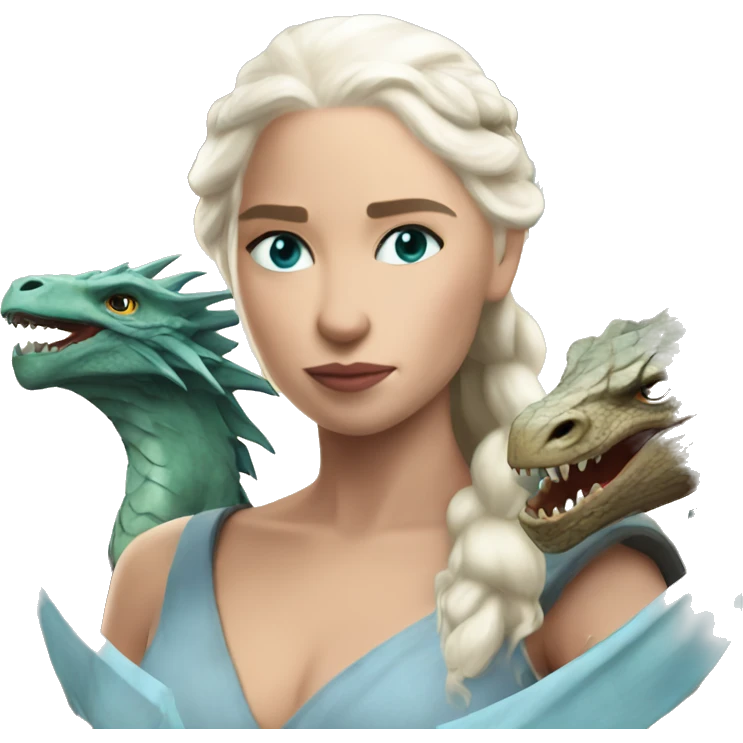 Daenerys with dragons emoji