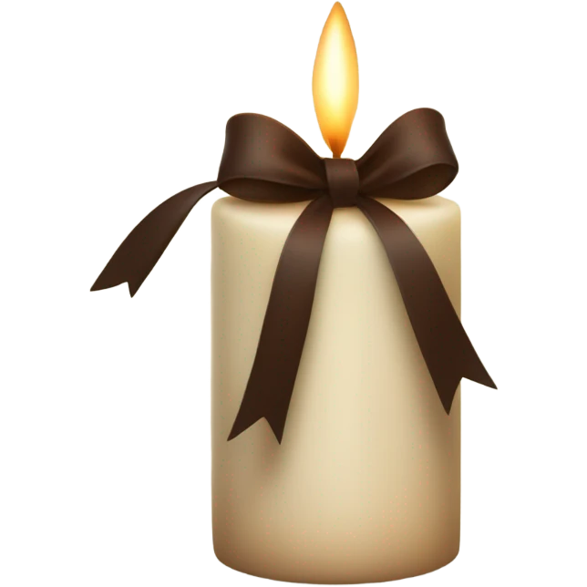 Candel with brown bow emoji