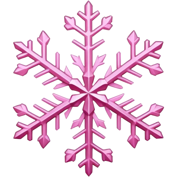 snowflake pink heart emoji