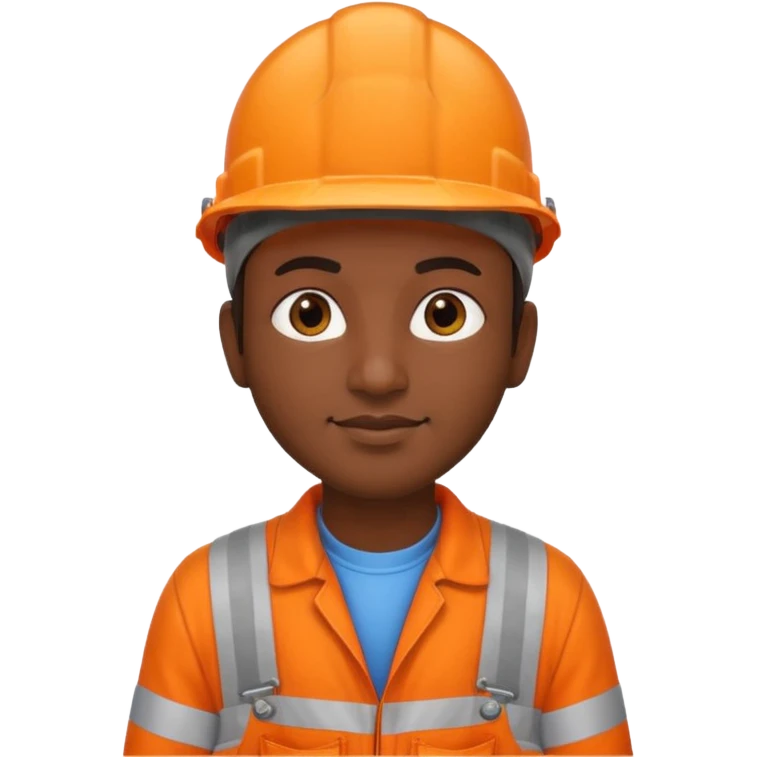 indian in orange overalls and orange hard hat emoji