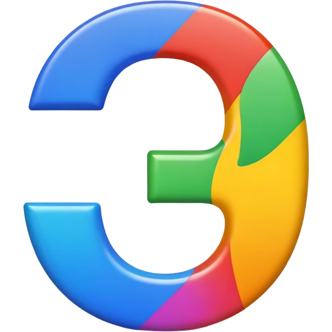 Google letter G emoji with vibrant colors emoji