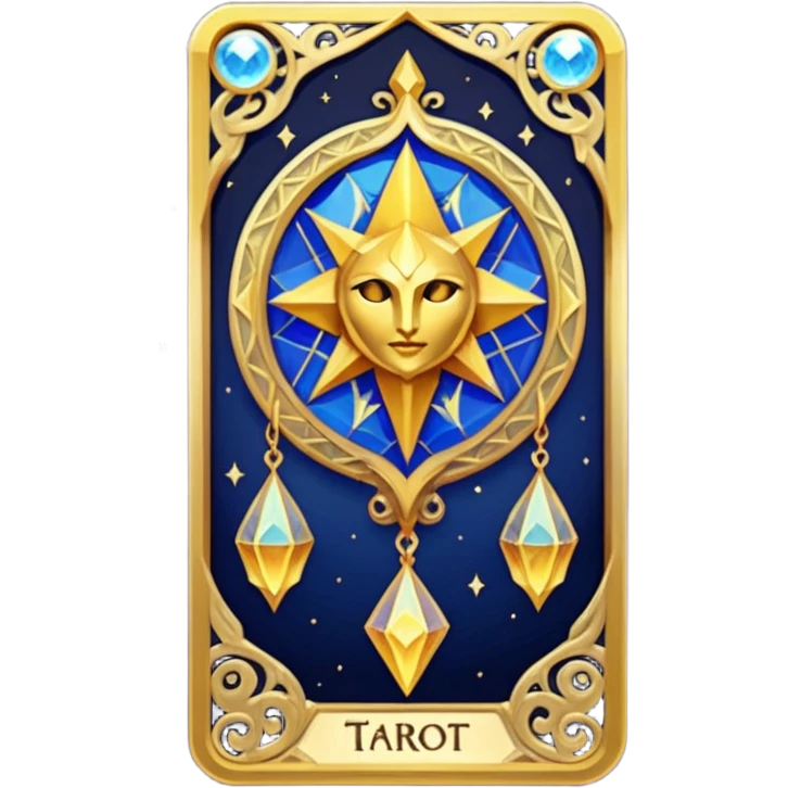 fantasy magic tarot card low poly emoji