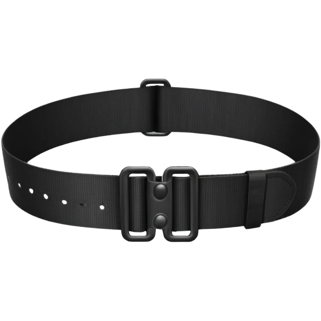 black military belt with pouches emoji