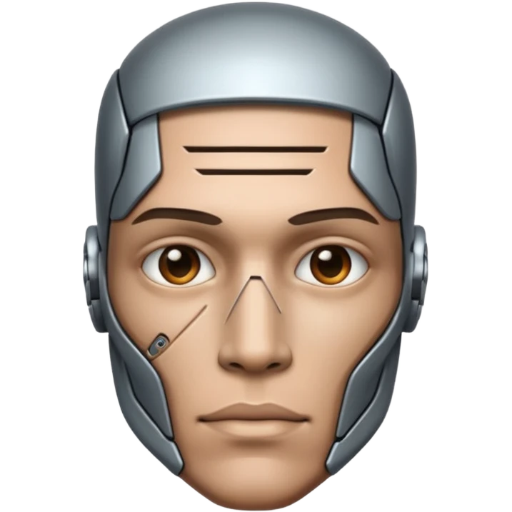 half man, half cyborg emoji