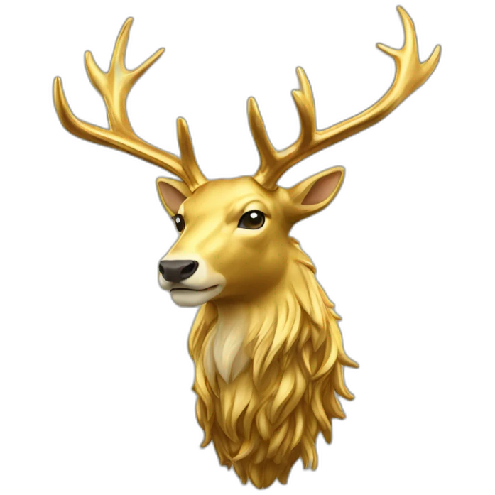 Golden stag emoji