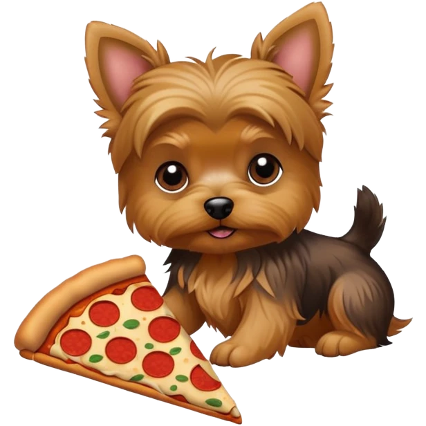 yorkie dog pizza emoji