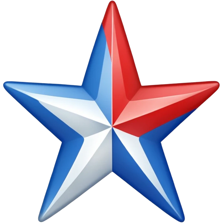 Red, White, and Blue star emoji