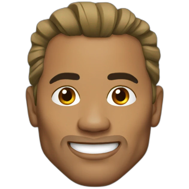 Dwayne Johnson with hair emoji