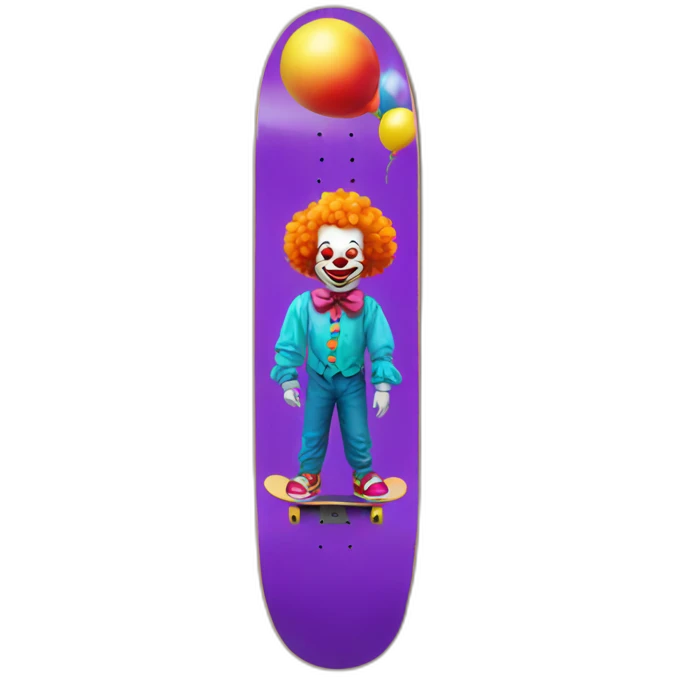 clown skateboard emoji