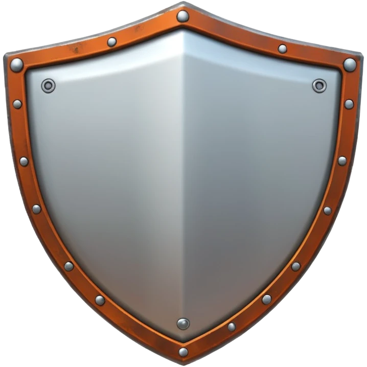 generate a realistic rust-clear steel shield emoji