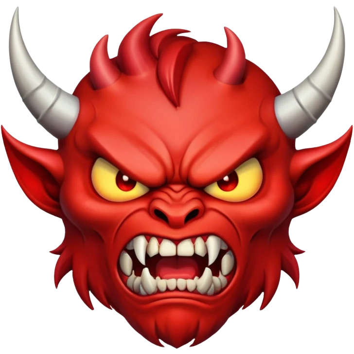 Angry demon face emoji