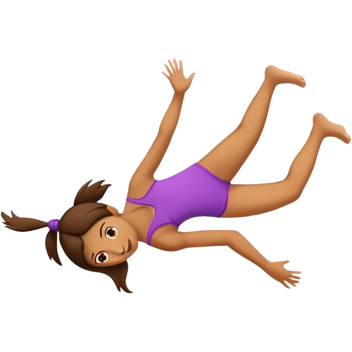 Girl doing backflip emoji