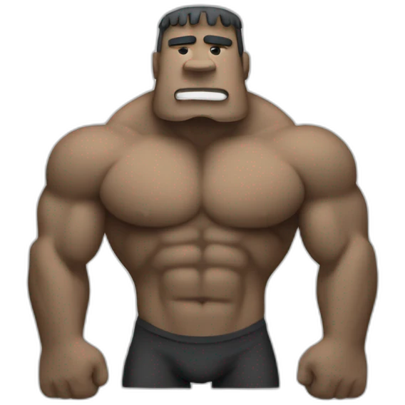Moai BodyBuilder emoji
