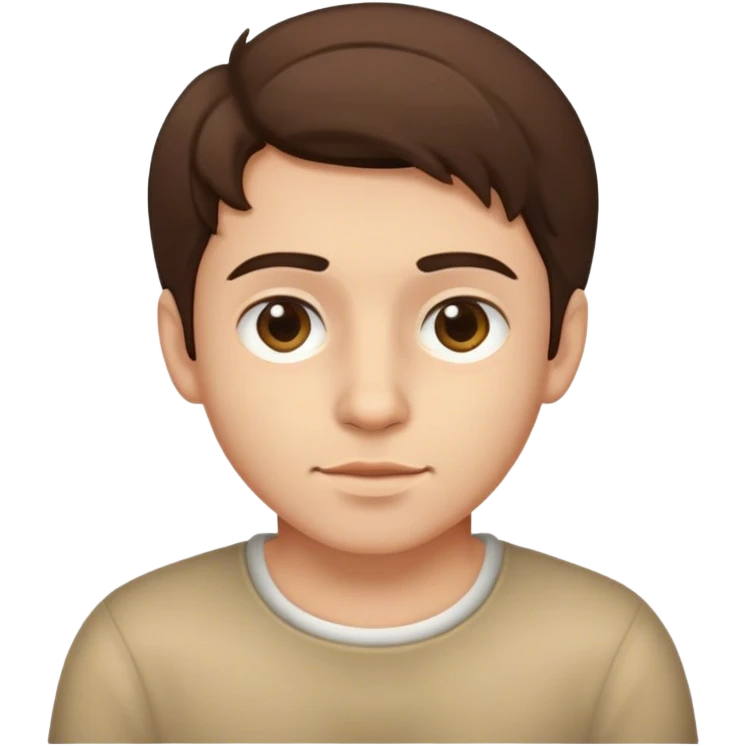 brunette hair italian boy no facial hair  emoji