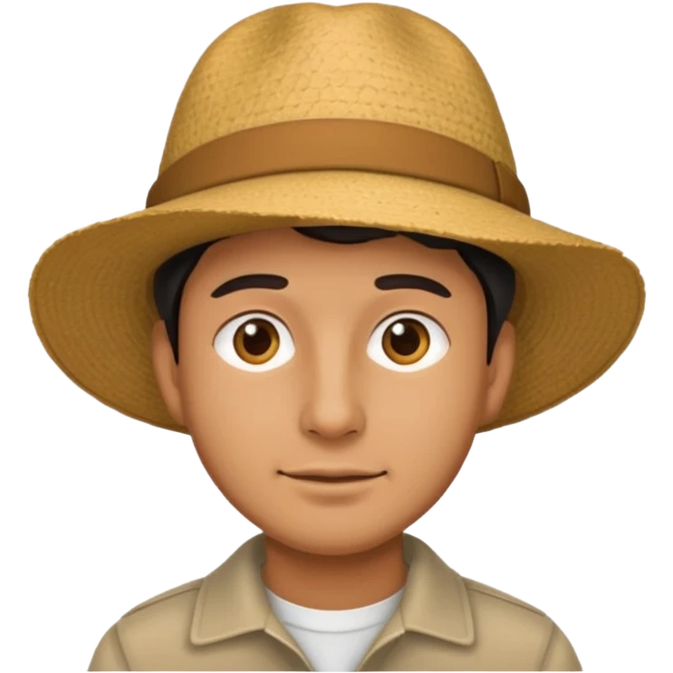man wearing a hat in the back emoji