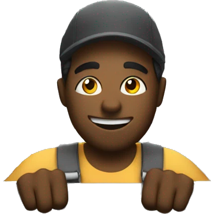 Working on a train emoji