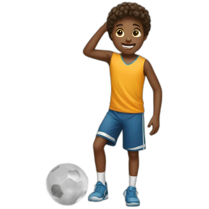kids with a ball emoji