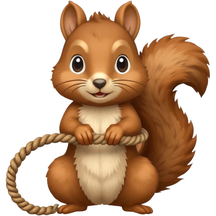 Squirrel jumping rope emoji