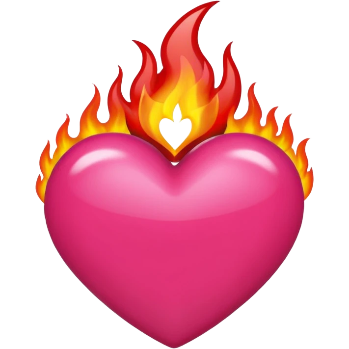 Black, red, hot pink heart make it way more flashy, lightly wreathed in flame tone down the flames a little way less flsmes emoji