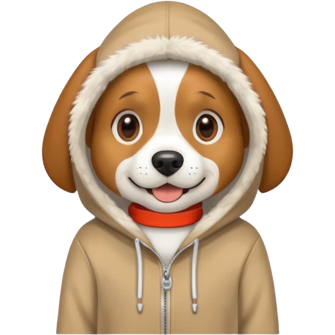 Beagle dog with hoodie emoji