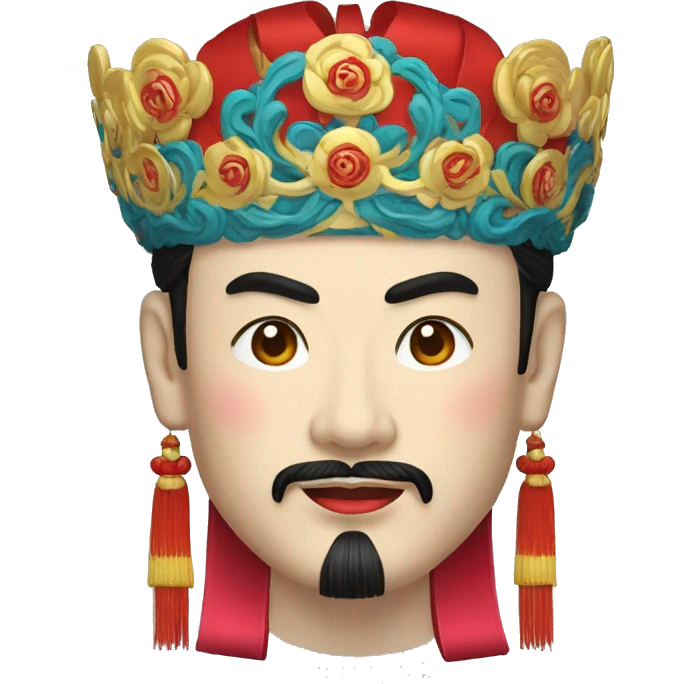  Peking Opera Head Crown, male emoji