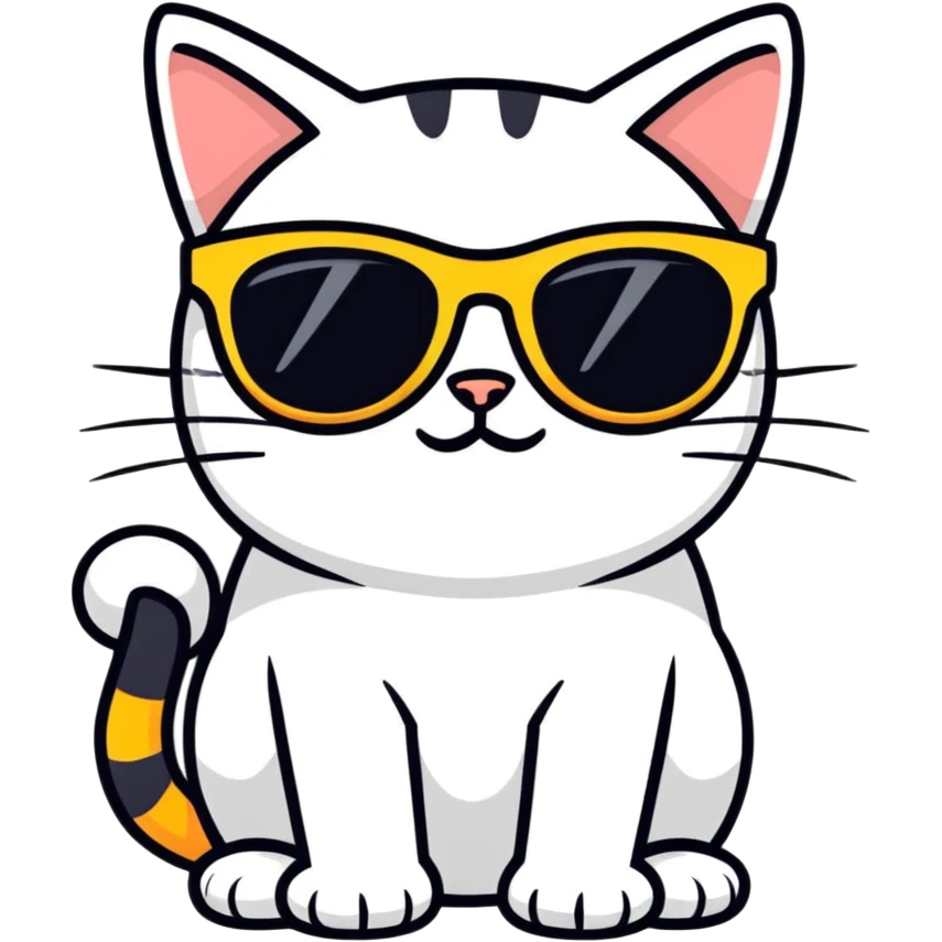 Cat with sunglasses emoji