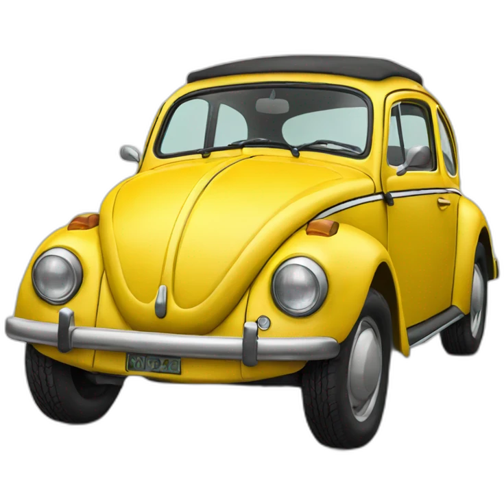 fusca amarelo emoji