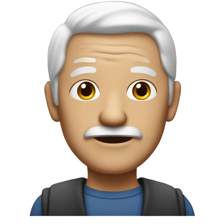 old man with white hair emoji