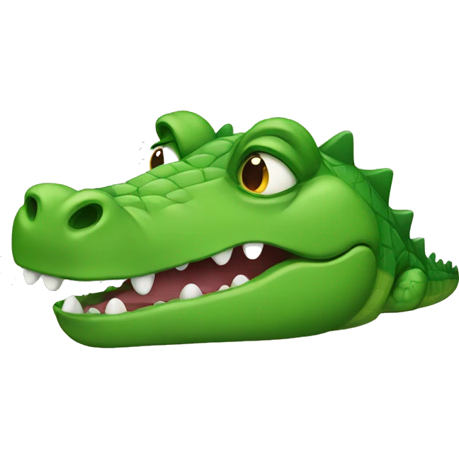 Sad crocodile emoji