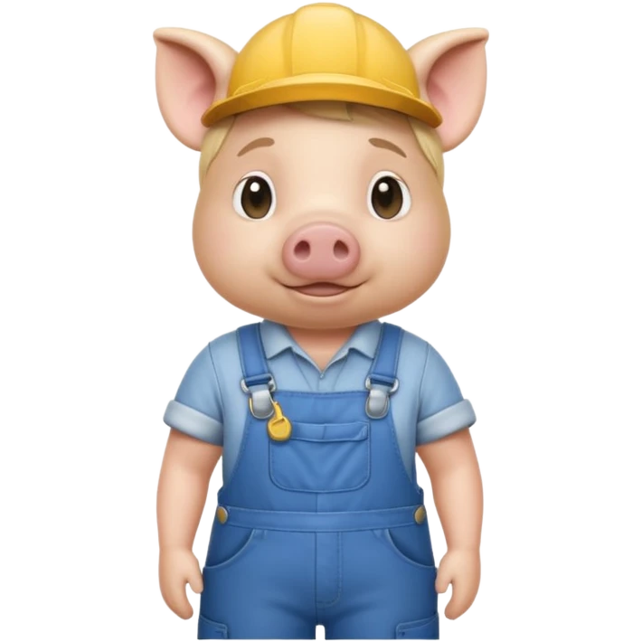 blonde mechanic pig emoji