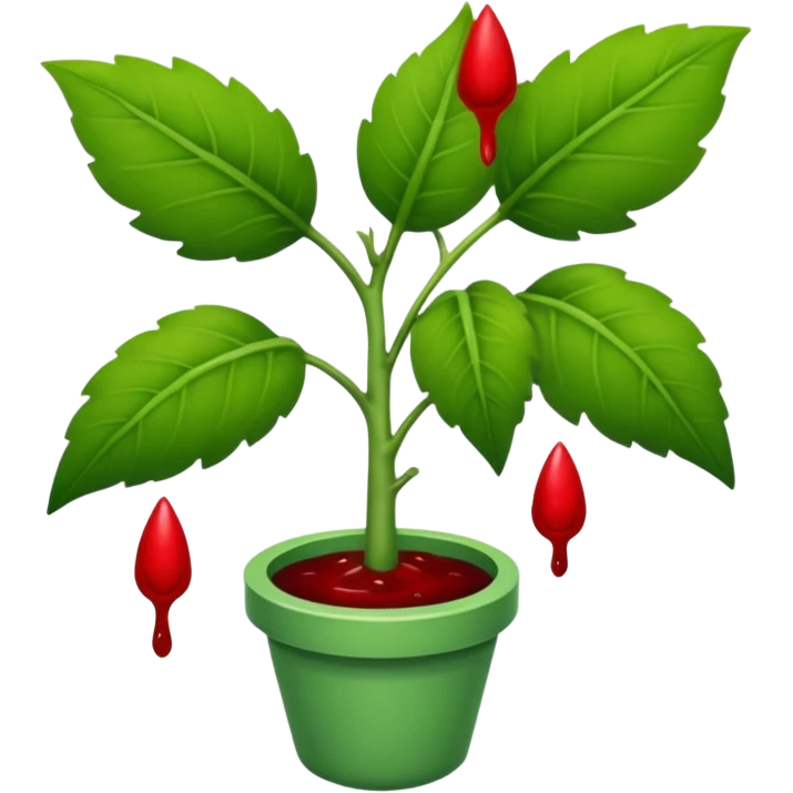  planta carnivora con sangre emoji