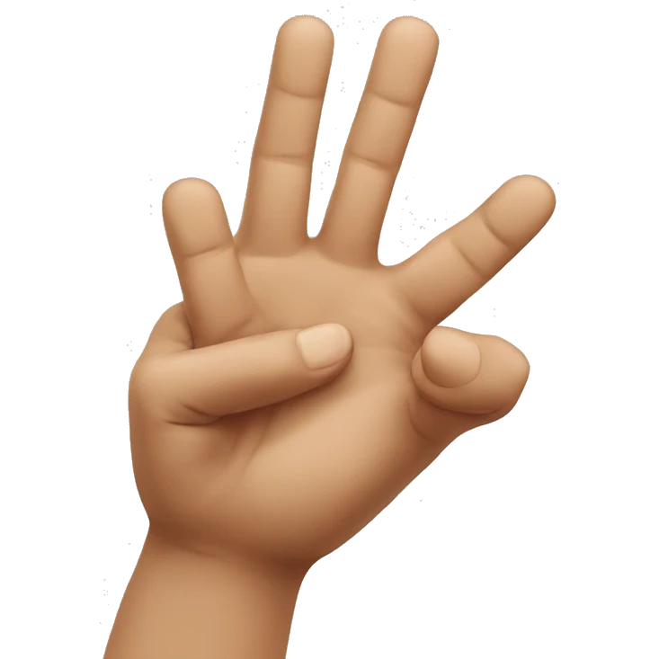 3 fingers up emoji