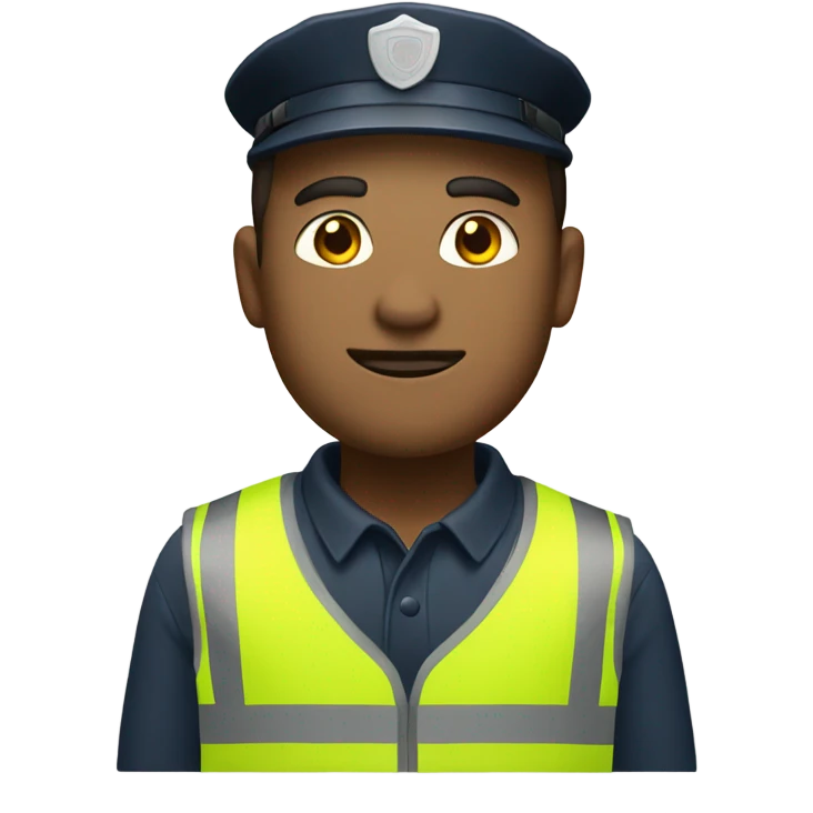 Security Guard with vest on emoji