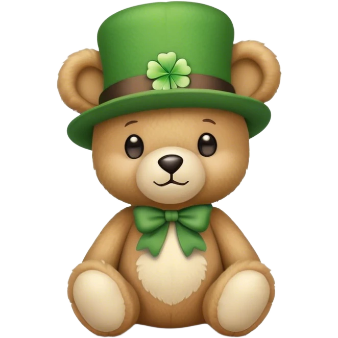 St patricks day teddy bear emoji