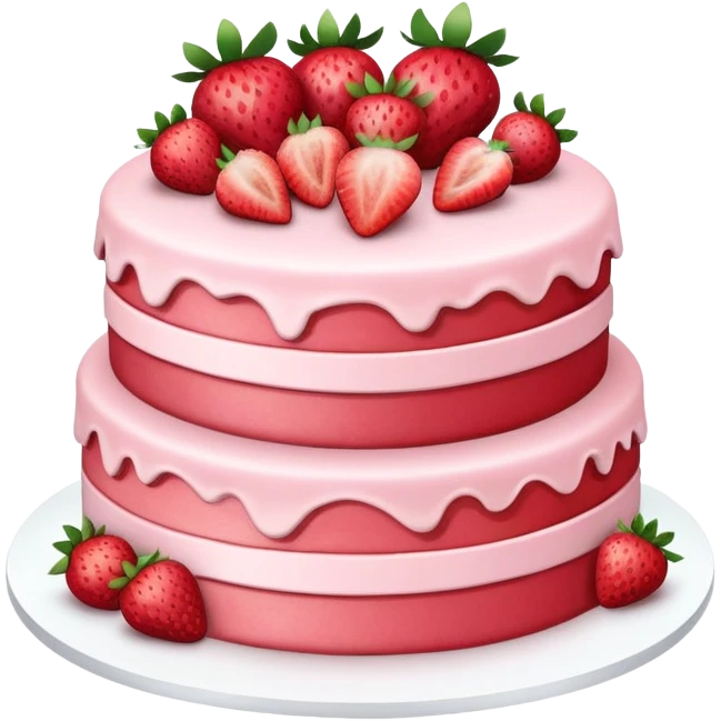 2 tier Strawberry Cake emoji